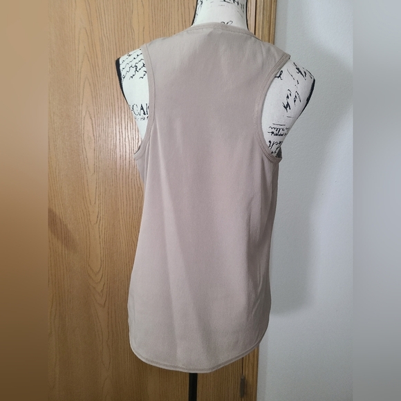 W By Worth Taupe Khaki Classic Utility Pocket Tank Top - Picture 3 of 3